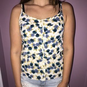 Floral spaghetti strap tank